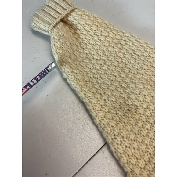 VTG Carriag Donn Youth Child XL 100% Merino wool made Ireland‎ fisherman Ivory - Picture 4 of 11